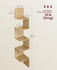 VASAGLE 5-Tier Corner Shelf Wall Mounted Floating PVC Rattan Sides - Oak Beige