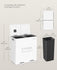 SONGMICS 2 x 8 Gallon (2 x 30 L) Double Garbage Can w/ Soft-Close Lids Removable Inner Buckets - White