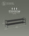 SONGMICS Shoe Rack 2-Tier Organizer Fabric Shoe Shelf Storage - Black
