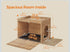 Feandrea Cat Enclosure Handwoven Rattan Hidden Litter Box w/ Removable Washable Tray