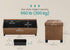 SONGMICS 43" Leather Storage Ottoman Bench w/ Legs and Storage Trays - Brown