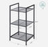 SONGMICS 3-Tier Storage Rack Bathroom Shelf Extendable Plant Stand w/ Adjustable Shelf - Black