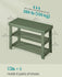 SONGMICS Shoe Rack Bench 3-Tier Bamboo Storage Organizer Entryway Bench - Green