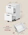 VASAGLE 2-Drawer File Cabinet Small Rolling Filing Printer Stand w/ Wheels - White