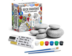 Gate 35 Premium Rock Painting Craft Kit Includes Smooth Pebbles Acrylic Paint Pens Paints Brushes