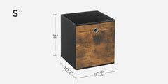 SONGMICS 10.2" Storage Bins Foldable Oxford Fabric w/ Handles Set of 6 - Brown