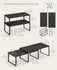 SONGMICS 15.6" W Cabinet Organizer Shelf Kitchen Storage Spice Rack Stackable Set of 4 - Black