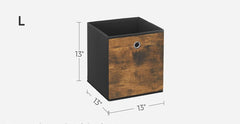 SONGMICS 13" Foldable Oxford Fabric Storage Cubes Bins w/ Handles Set of 6 - Brown