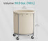 SONGMICS 50.2-Gallon (190 L) Rolling Round Heavy-Duty Laundry Hamper Cart - Cream White
