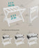 SONGMICS Luggage Rack Folding Suitcase Stand w/ Storage Shelf Set of 2 - White