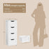 VASAGLE Bathroom Cabinet Storage w/ 4 Drawers - White