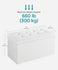SONGMICS 30" Leather Storage Ottoman Bench w/ Flipping Lid - White