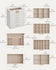 SONGMICS Jewelry Box Organizer 6-Layer Storage w/ 5 Drawers w/ Glass Lid Modern - Cloud White