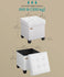 SONGMICS 15" Leather Storage Cube Ottoman w/ Legs - White
