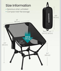 SONGMICS Camping Lightweight Folding Beach Chair w/ Steel Frame