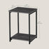 VASAGLE Side Small End Table Modern Tall Nightstand  Set of 2- Misty Gray