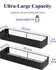 Kitsure Shower Caddy Adhesive Organizer Rustproof Metal Shelves Set of 2 - Black
