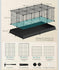 SONGMICS Double Door Rabbit Guinea Pig Enclosure w/ 20 Panels - Black
