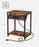 VASAGLE End Table Small Side Tables Nightstand with Outlets and USB Port Set of 2 - Brown