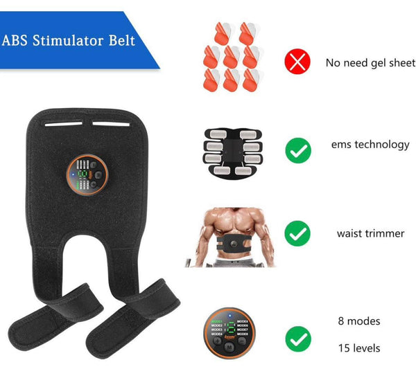 AICOMY 2pk Abdominal Toning Belt Abs Stimulator