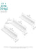 SONGMICS 15" Floating Wall Shelves Set of 3 - White