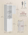 VASAGLE Tall Bathroom Storage Cabinet Storage Unit w/ Removable Laundry Basket - White