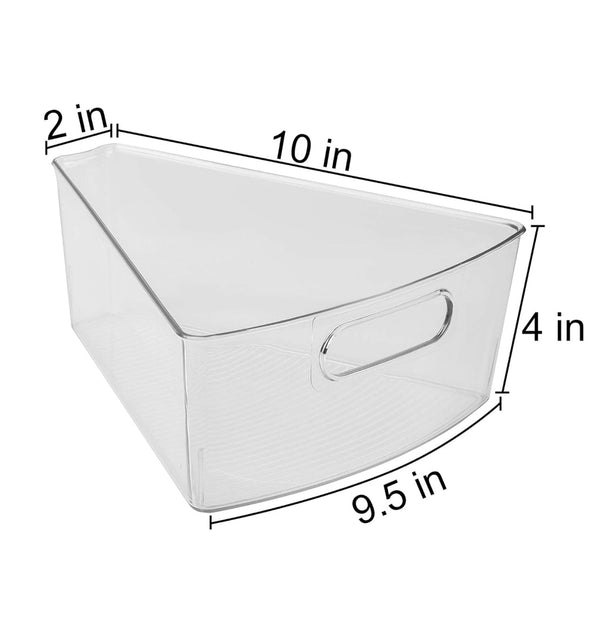 SORBUS 4pk Clear Acrylic Wedge Kitchen Pantry Bathroom Organizer Bin