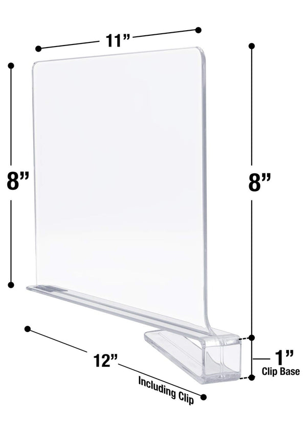 SORBUS 5pk Clear Acrylic Closet Shelf Pantry Dividers