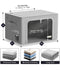 SORBUS 3pk Fabric Foldable Stackable Linens Clothing Storage w/ Metal Frame - Gray