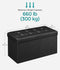 SONGMICS - 30" Leather Storage Ottoman Bench w/ Flipping Lid - Black
