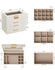 SONGMICS Jewelry Box Organizer 4-Layer Storage 3 Drawers Metal Hardware Glass Lid - White