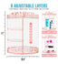 SORBUS Rotating 360 Makeup Organizer Clear Acrylic - Pink