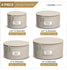 SORBUS 4pk Stackable Dinnerware Fine China Dish Plates Storage - Beige