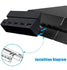 DOBE USB Hub for PS4 Pro (does not fit Slim PS4) USB2.0 x 4 & USB3.0x1 Ports