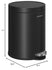 SONGMICS Small Bathroom Trash Can 1.6 Gallon (6 L) Garbage Bin w/ Lid - Black