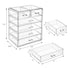 SORBUS Clear Acrylic Makeup Vanity Desk Organizer (4x Large 2x Small Drawer)