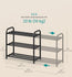 SONGMICS Expandable Shoe Rack Adjustable Organizer Storage Shelf - Black