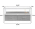SORBUS TV Stand w/ 2 Faux Wood Drawers - Grey / White