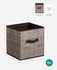 SONGMICS 11" Storage Cube Non-Woven Fabric Bins w/ Double Handles Set of 6 - Walnut