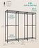 SONGMICS Clothing Heavy-Duty Garment Rack w/ Adjustable Storage Shelves and Hanging Rails - Black *open box*