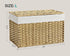 SONGMICS 27.7 Gal Storage Basket Woven Blanket Storage Bin w/ Handles - Natural