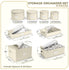 SORBUS Quilted Dish Kitchen Fine China Storage Organizer Moving Protectors - Beige
