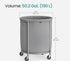 SONGMICS 50.2-Gallon (190 L) Laundry Basket Rolling Round Heavy-Duty Hamper Cart - Gray
