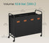 SONGMICS 4-Section Laundry Sorter Hamper w/ Wheels - Black
