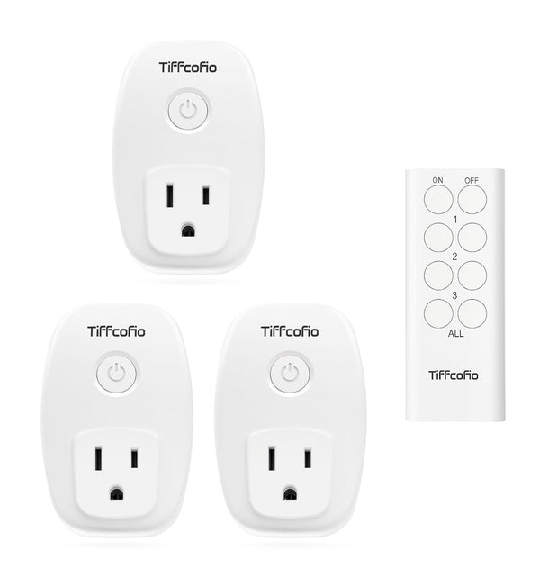 TIFFCOFIO 3pk Indoor Remote Control Socket 100ft Range
