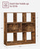 VASAGLE Bookcase Bookshelf Freestanding Storage Unit w/ 8 Open Compartments - Brown