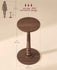 VASAGLE Round Side Small End Table Accent Nightstand Solid Wood Leg - Walnut
