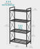 SONGMICS 4-Tier Metal Storage Rack Shelving Unit w/ X Side Frames - Black