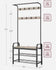 VASAGLE Coat Rack Hall Tree Shoe Bench Entryway w/ Coat Rack - Greige / Black