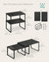 SONGMICS Cabinet Organizer Shelf Kitchen Storage Spice Rack Stackable Set of 2- Black
